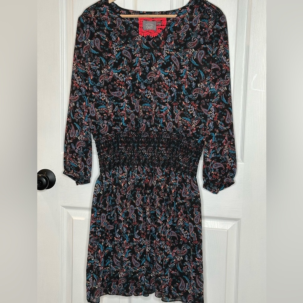 floral smocked anthropologie dress!